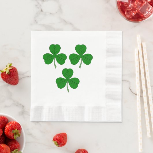 Serviette En Papier Trois Shamrocks (En situation)