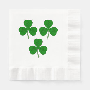 Serviette En Papier Trois Shamrocks