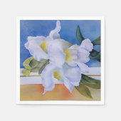 SERVIETTE EN PAPIER TROIS SNAPDRAGONS BLANCS PAPIER NAPKINS (Devant)