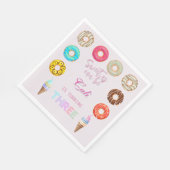 Serviette En Papier TROIS Sweet As Can Be Girl 3ème anniversaire (Coin)