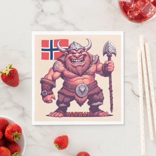 Serviette En Papier Troll norvégien (En situation)