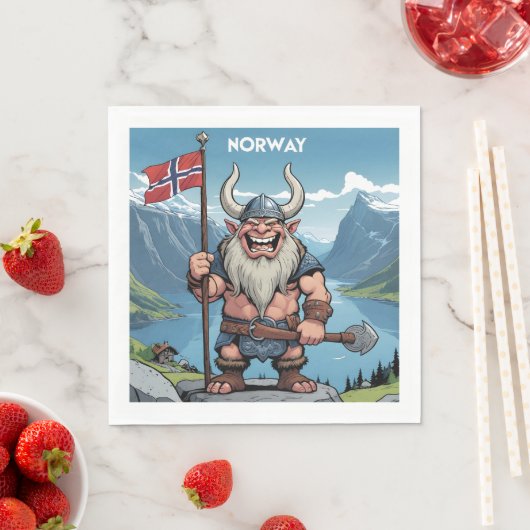 Serviette En Papier Troll norvégien (En situation)