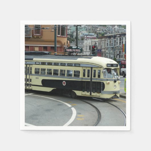Serviette En Papier Trolley de San Francisco (Devant)