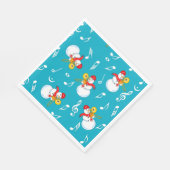 Serviette En Papier Trombone Snowman Music Notes Motif (Coin)