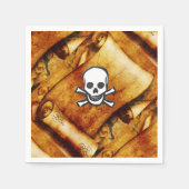 Serviette En Papier Tronc crâne trésor carte défiler pirates (Devant)