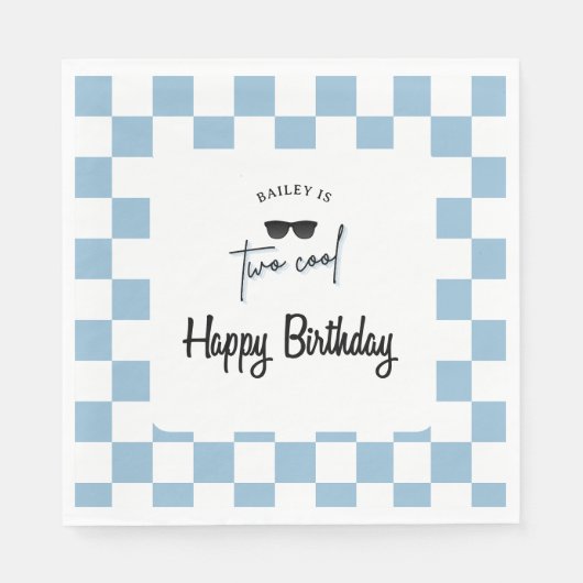 Serviette En Papier Trop cool 2e anniversaire (Devant)