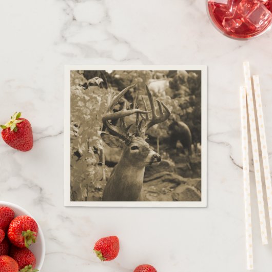 Serviette En Papier Trophée Deer (En situation)