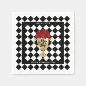 Serviette En Papier Trophée Derby Day et Roses (Devant)
