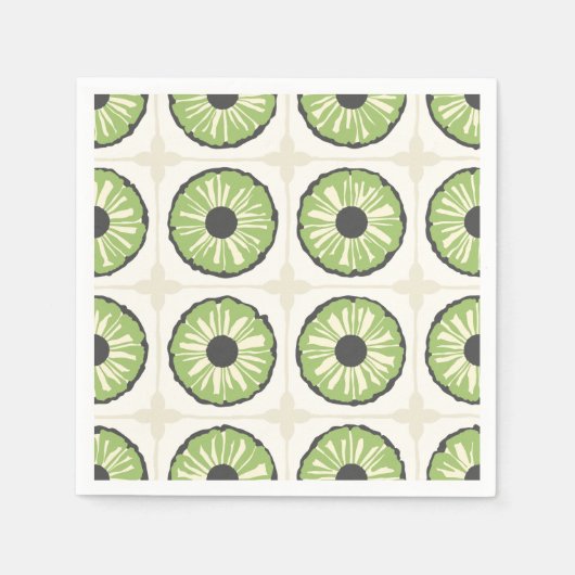 Serviette En Papier Tropic Slice vert feuille (Devant)