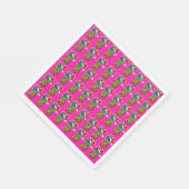 Serviette En Papier Tropica - rose (Coin)