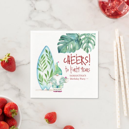 Serviette En Papier Tropical 40e anniversaire Noël en juillet Thème (En situation)