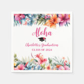 Serviette En Papier Tropical Aloha Luau Graduation 2024 (Devant)