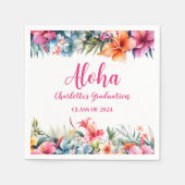 Serviette En Papier Tropical Aloha Luau Graduation 2024 (Devant)