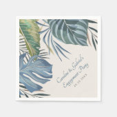 Serviette En Papier Tropical Beach Palm Mariage (Devant)