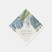 Serviette En Papier Tropical Beach Palm Mariage (Coin)