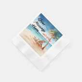 Serviette En Papier Tropical Beach Party (Coin)