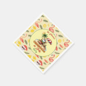 Serviette En Papier Tropical Beach & Père Noël Noël en juillet (Coin)