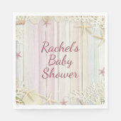 Serviette En Papier Tropical Beach Seashell Baby shower Boho Chic (Devant)