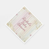 Serviette En Papier Tropical Beach Seashell Baby shower Boho Chic (Coin)