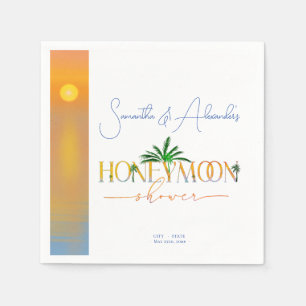 Serviette En Papier Tropical Beach Sunset Honeymoon Fund Couple Douche