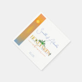 Serviette En Papier Tropical Beach Sunset Honeymoon Fund Couple Douche (Coin)