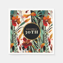 Tropical Bohème Floral Âge Design de Pique-Nique