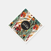 Serviette En Papier Tropical Boho Floral Age Picnic Design (Coin)