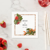 Serviette En Papier Tropical Breeze Mariage personnalisé Napkin (En situation)