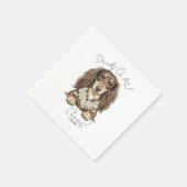 Serviette En Papier Tropical Dachshund Wedding Drinks On Me (Coin)
