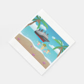 Serviette En Papier Tropical Family Beach Cruise Fun (Coin)