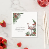 Serviette En Papier Tropical Flamant Rose Hawaiian Fête de Mariage (En situation)