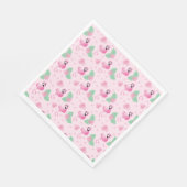 Serviette En Papier Tropical Flamant rose Oiseau Fleur Motif Tropical  (Coin)