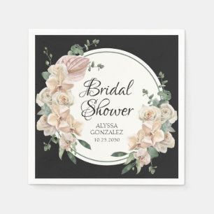 Serviette En Papier Tropical Fleurs Aquarelle Enterrement de Vie de Je