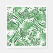 Serviette En Papier Tropical Green Palm Feuille Summer Art Motif (Devant)