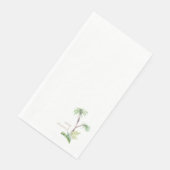 Serviette En Papier Tropical Greenery Gold Texte Personnalisé Deux nom (Coin)