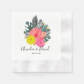 Serviette En Papier Tropical Hand Drawn Hawaii Script Enregistrer la d (Devant)