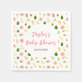 Serviette En Papier Tropical Jungle Floral Baby Shower (Devant)