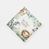 Serviette En Papier Tropical Jungle Safari Animaux Baby showers Garçon (Coin)