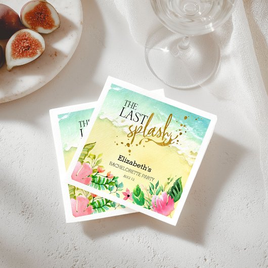 Serviette En Papier Tropical La dernière éclaboussure Fête de Bachelor