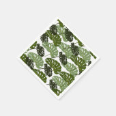 Serviette En Papier Tropical Monstera Leaf Green (Coin)