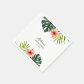 Serviette En Papier Tropical Monstera Palm Bridal Shower  (Coin)