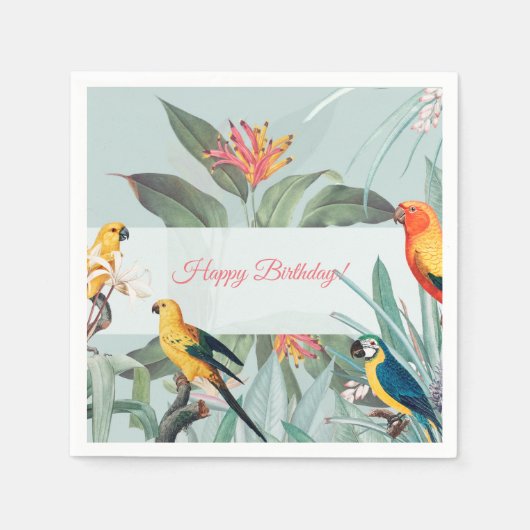 Serviette En Papier Tropical personnalisé (Devant)