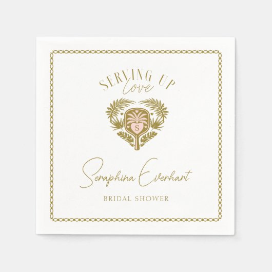 Serviette En Papier Tropical Rétro Arbre à Palmes Cadeau de Mariage Pi (Devant)