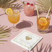 Serviette En Papier Tropical Rétro Arbre à Palmes Cadeau de Mariage Pi