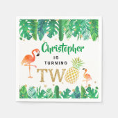 Serviette En Papier Tropical Summer Beach Luau Boys 2e anniversaire (Devant)