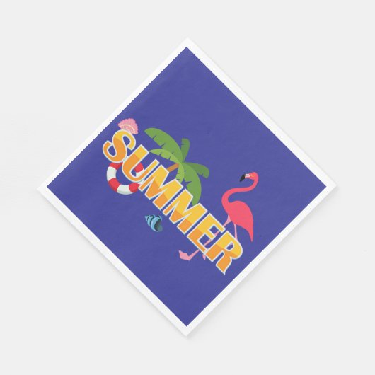 Serviette En Papier Tropical Summer Fun (Coin)