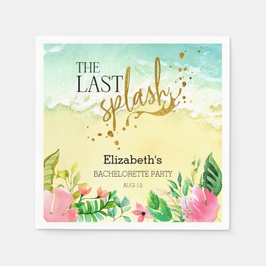 Serviette En Papier Tropical The last splash Enterrement de vie de jeu (Devant)