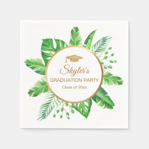 Serviette En Papier Tropical Thème Graduation Party
