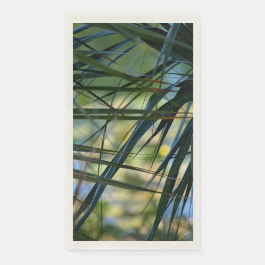 Serviette En Papier Tropical Tons Palm Fronds Papier Serviettes d'hôte (Devant)