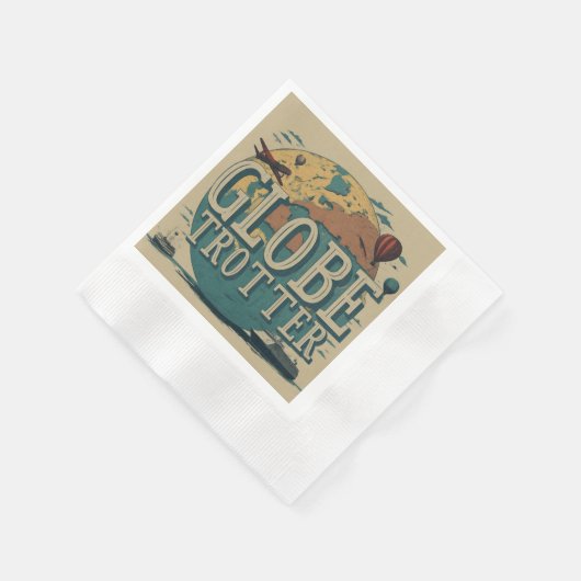 Serviette En Papier Trotter mondial (Coin)